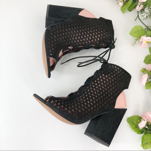 Paolo laser cut style black shoes size 10M (#9) - Picture 4 of 8